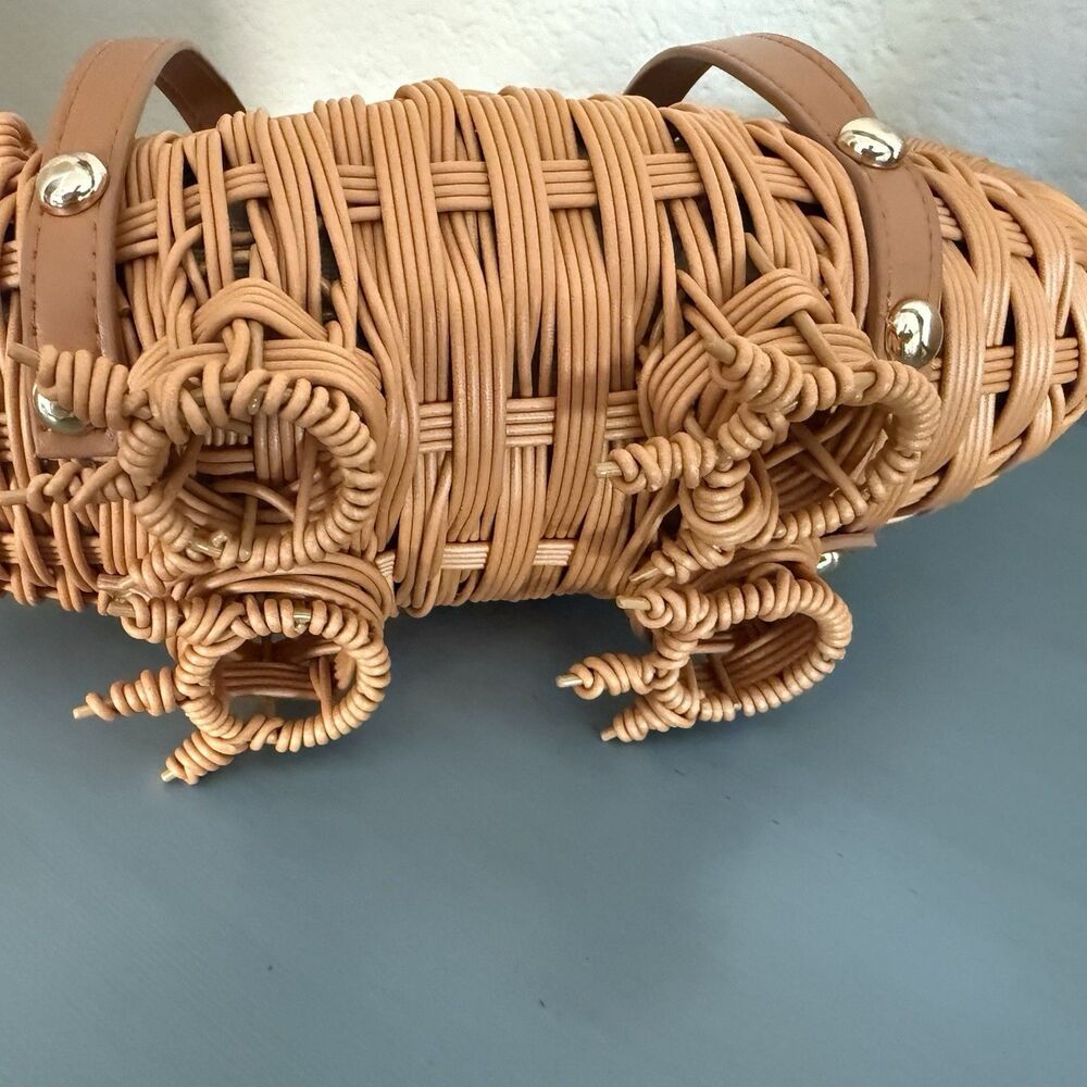 Tommy Bahama Viral Woven Crocodile Alligator Clutch Novelty Bag NWT - Picture 6 of 9
